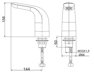 Vòi chậu lavabo cảm ứng American Standard WF-8831