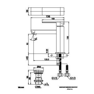 Vòi rửa nóng lạnh Cotto CT2142A