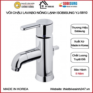 Vòi chậu Lavabo nóng lạnh Hàn Quốc Sobisung YJ-5810