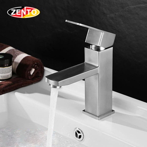 Vòi chậu lavabo nóng lạnh inox 304 Zento SUS3324