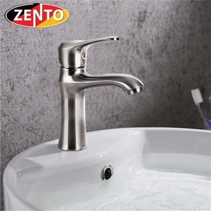 Vòi chậu lavabo nóng lạnh inox304 Zento SUS3302