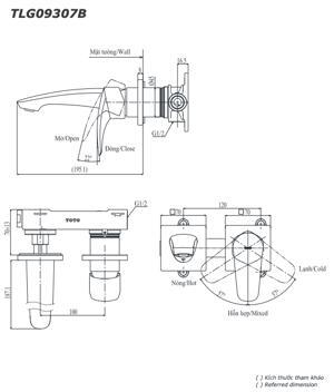 Vòi chậu lavabo Toto TLG09307B