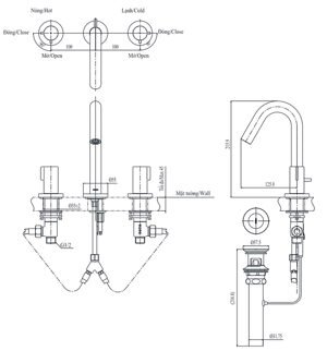 Vòi chậu lavabo Toto TLG11201B