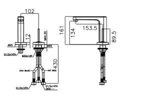 Vòi chậu nóng lạnh American A-1355