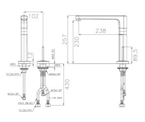 Vòi chậu nóng lạnh American Standard A-1375