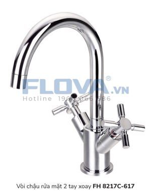 Vòi chậu rửa mặt 2 tay cầm Flova FH 8217C-617