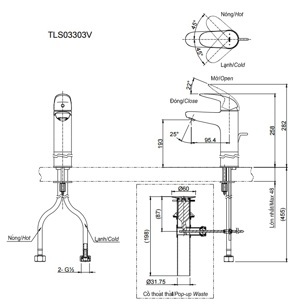 Vòi chậu Toto TLS03303V