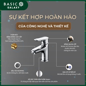 Vòi chậu BASIC BW- 602V nóng lạnh 1 lỗ