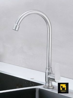 Vòi chén lạnh thân tròn cong không đầu inox304 Navier NV-219