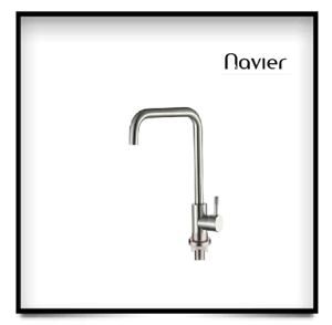 Vòi chén lạnh thân tròn uốn vuông inox304 Navier NV-217