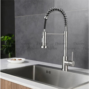 Vòi chén nóng lạnh tay gạt lá đồng thau xi mạ crome Navier NV-214