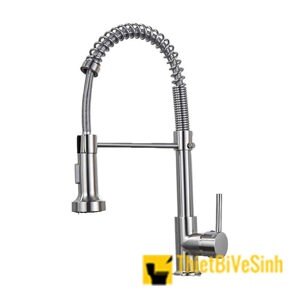 Vòi chén nóng lạnh tay gạt lá đồng thau xi mạ crome Navier NV-214