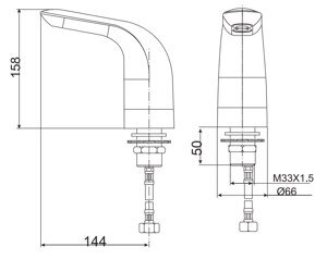 Vòi lavabo cảm ứng American WF-8832