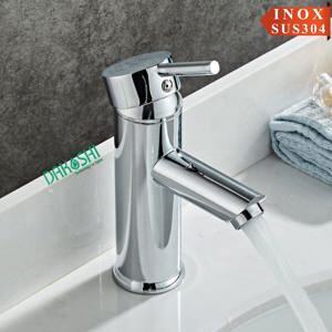 Vòi lavabo inox bóng Dakoshi I202B