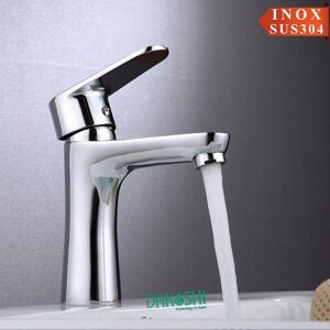 Vòi lavabo inox bóng Dakoshi I204B