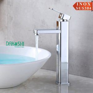 Vòi lavabo inox bóng Dakoshi I208B