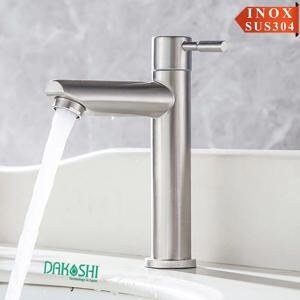 Vòi lavabo inox mờ Dakoshi I402