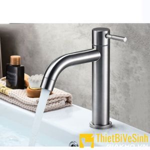 Vòi lavabo lạnh thân tròn Inox 304 Navier NV-724