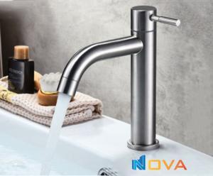 Vòi lavabo lạnh thân tròn Inox 304 Navier NV-724