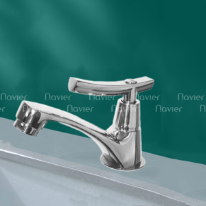 Vòi lavabo lạnh van dài cong Navier NV-614L