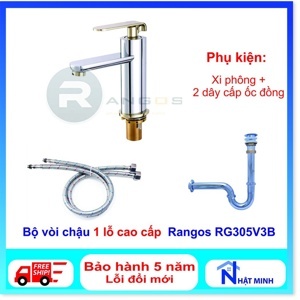 Vòi lavabo một lỗ Rangos RG-305V3B