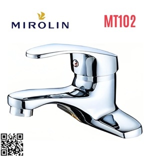 Vòi lavabo nóng lạnh 2 lỗ Thái Lan Mirolin MT102