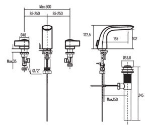 Vòi lavabo nóng lạnh American Standard WF-6803