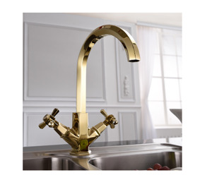 Vòi lavabo nóng lạnh Aqualem CF 1208 GOLD