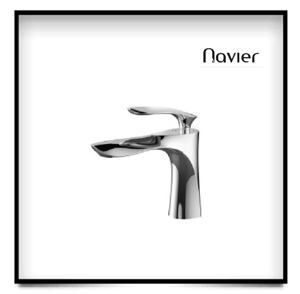 Vòi lavabo nóng lạnh đồng thau xi mạ crome Navier NV-717