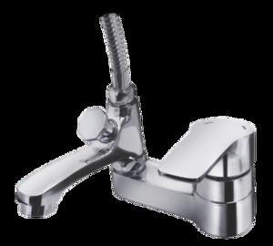 Vòi lavabo nóng lạnh liền sen 03 lỗ AM 4002