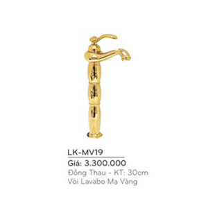 Vòi lavabo nóng lạnh mạ vàng Everest MV19