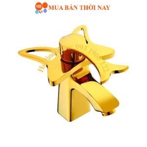 Vòi lavabo nóng lạnh mạ vàng Everest MV19