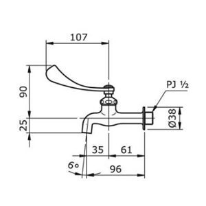 Vòi nước lạnh Toto T23BQ13N