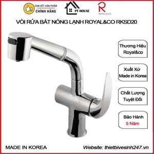 Vòi rửa bát dây rút Hàn Quốc Royal ToTo RKSD20