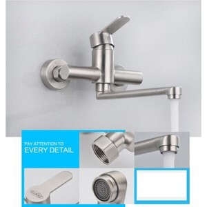 Vòi rửa bát gắn tường nóng lạnh inox304 Zento SUS4650