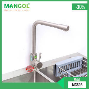 Vòi rửa bát inox nóng lạnh Mangol Mg803