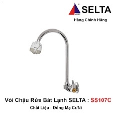 Vòi rửa bát lạnh đơn ngổng cứng Selta SS-107C