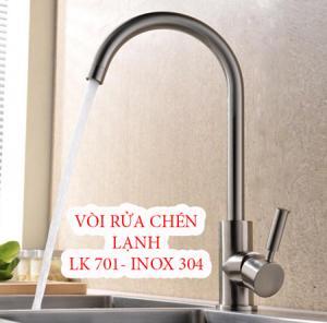 Vòi rửa bát lạnh LK-701 Inox Lucky