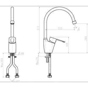 Vòi rửa bát nóng lạnh American Standard WF-5623