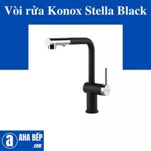 Vòi rửa bát nóng lạnh dây rút Konox Stella Black