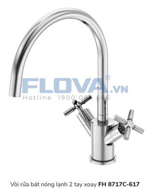 Vòi rửa bát nóng lạnh Flova FH 8717C-617