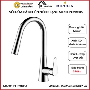 Vòi rửa bát nóng lạnh Mirolin MK605