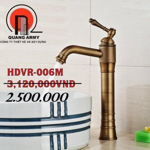 Vòi rửa lavabo Haduvico Đồng Thau Đúc VR006M