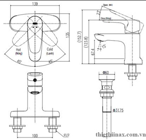 Vòi rửa lavabo Inax LFV-1111S