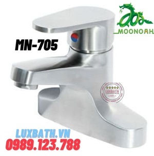 Vòi rửa lavabo nóng lạnh inox 304 Moonoah MN-705