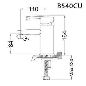 Vòi rửa tay nóng lạnh Caesar B540CU