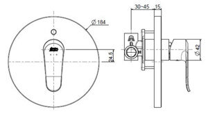 Vòi sen âm tường American WF-0722