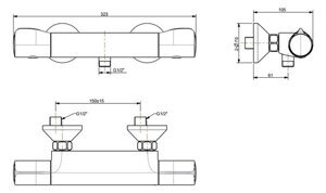 Vòi sen lạnh âm tường American Standard WF-4950