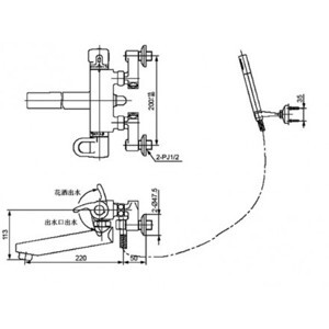 Sen tắm nóng lạnh Inax BFV-8145T-1C