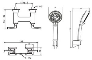 Vòi sen tắm nóng lạnh American Standard WF-1612